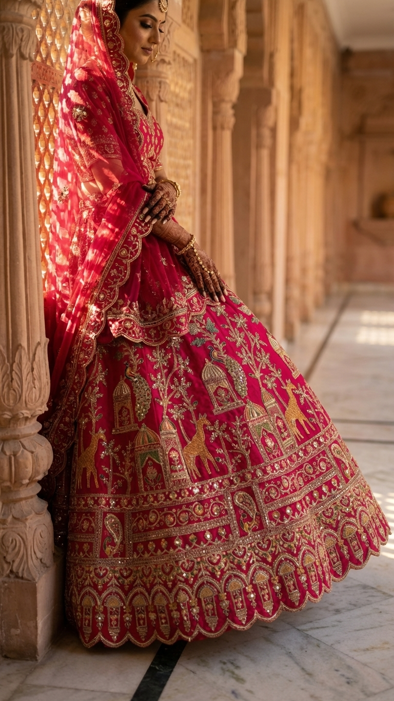 pink lehenga