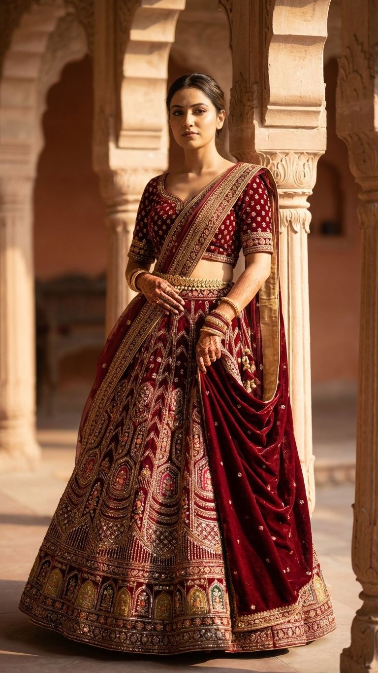 Royal Maroon Regal Lehenga